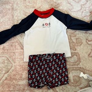 Baby Boy Swim Trunks and Rashguard